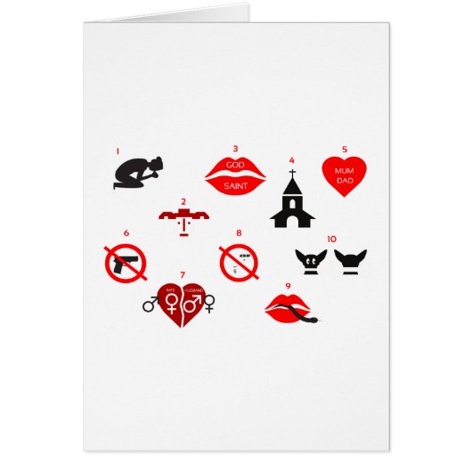 modern ten commandments cards (Front)