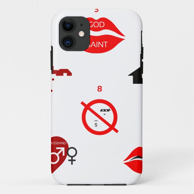 modern ten commandments Case-Mate iPhone case (Back)