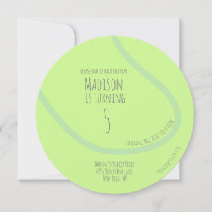 Modern Tennis Ball Party Invitation