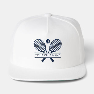Modern Tennis Club Name Racket Icons Custom Snap Back Hat