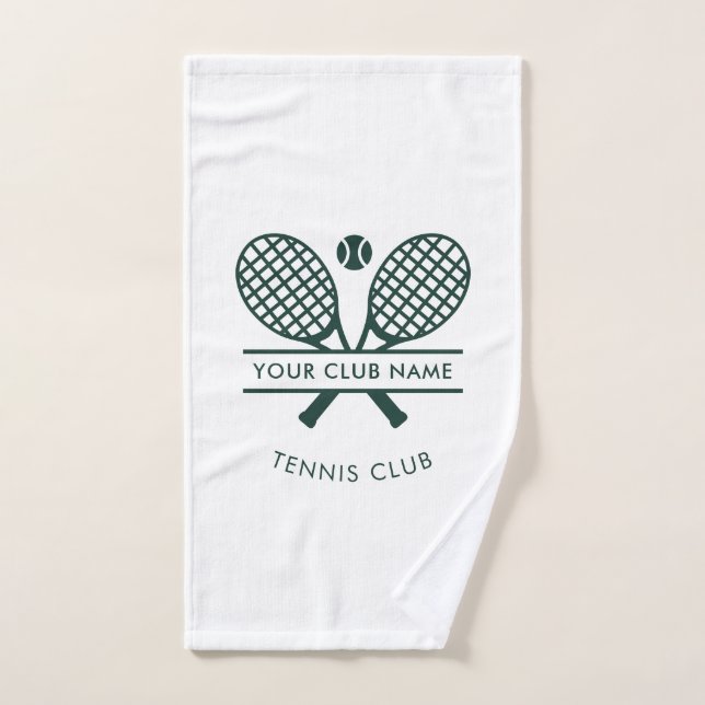 Modern Tennis Club Name Rackets Icon Custom Player Hand Towel (Hand Towel)