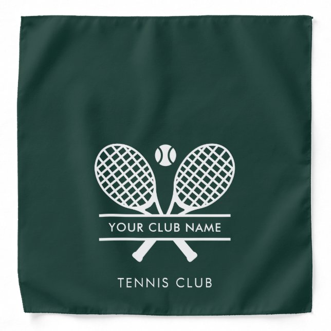 Modern Tennis Club Name Team Custom Bandana (Front)