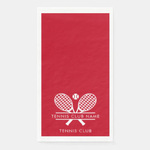 Modern Tennis Club Name Team Players Red Paper Guest Towels