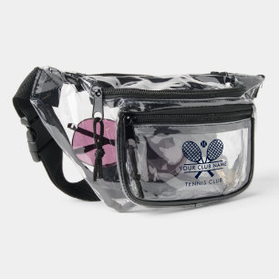 Modern Tennis Club Name Team Promotional Swag Clear Fanny Pack