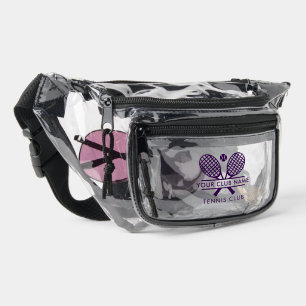 Modern Tennis Club Name Team Promotional Swag Clear Fanny Pack