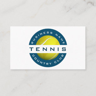Modern Tennis Club & Shop Coach Social Media Sport Business Card