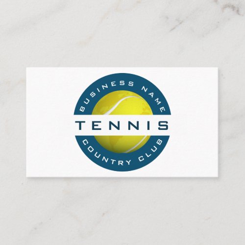 Modern Tennis Club  Shop Coach Social Media Sport Business Card