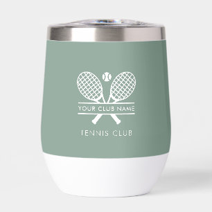 Modern Tennis Country Club Team Players Swag Thermal Wine Tumbler
