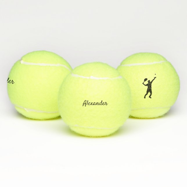 Modern tennis player personalized tennis balls (Multi)