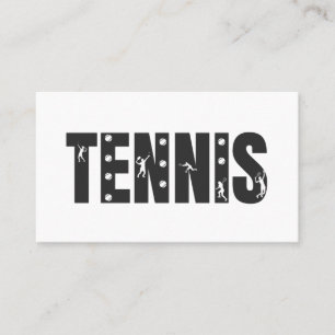 Modern Tennis Social Media Player Coach Club Cool Business Card