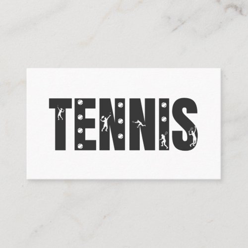 Modern Tennis Social Media Player Coach Club Cool Business Card