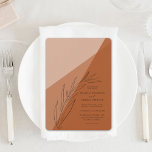 Modern Terra Cotta Wedding Invitation<br><div class="desc">Gorgeous color and simple design make this invitation stunning. This design features a monochromatic color scheme in beautiful terra cotta shades,  a lovely leaf hand-drawn sketch and custom typography.</div>