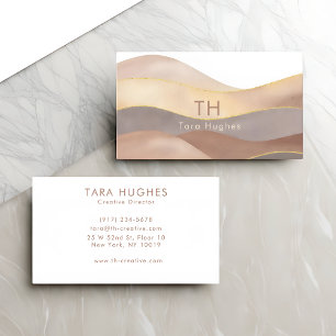 Modern Terracotta Abstract Customizable Template Business Card