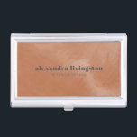 Modern Terracotta Abstract Watercolor Custom  Business Card Case<br><div class="desc">Modern Terracotta Abstract Watercolor Professional Custom Business Card Case</div>