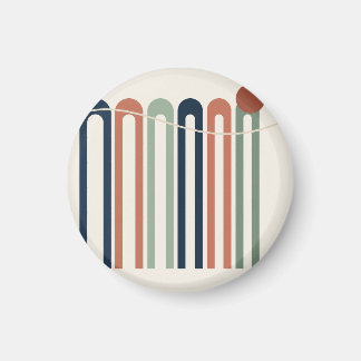 Modern Terracotta and Sage Arches Magnet
