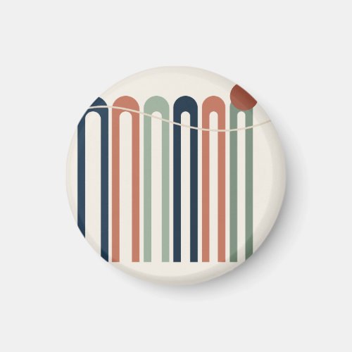 Modern Terracotta and Sage Arches Magnet