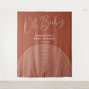 Modern terracotta Baby Shower Backdrop