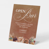 Modern Terracotta Boho Wedding Open Bar