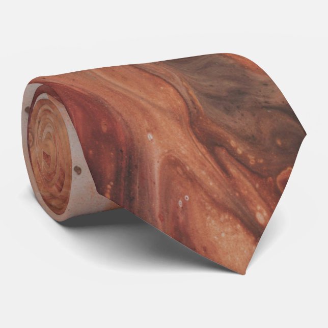 Modern Terracotta Brown Neck Tie (Rolled)