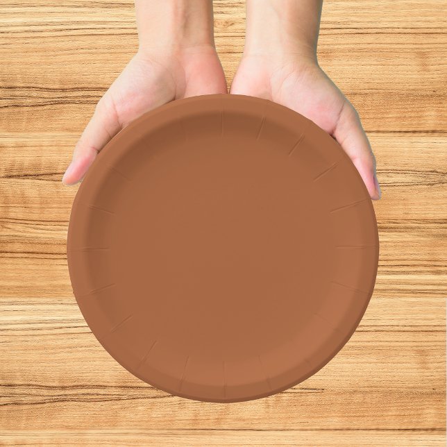 Modern Terracotta Brunt Orange Fall Wedding Paper Plates (Creator Uploaded)