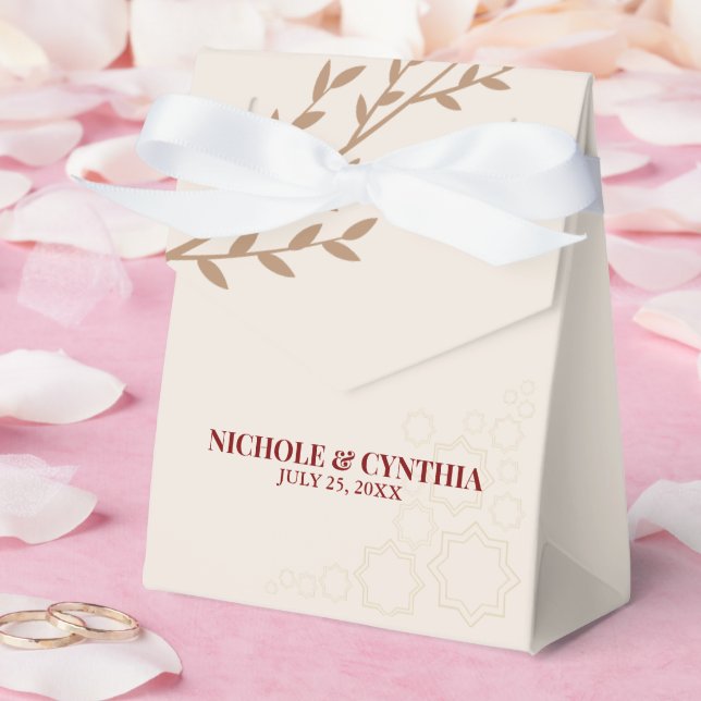 Modern Terracotta Burnt Orange Boho Wedding Favor Boxes (Wedding)