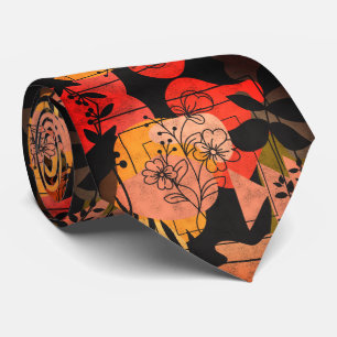 Modern Terracotta Dark Style Neck Tie