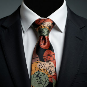 Modern Terracotta Dark Style Neck Tie