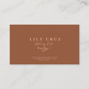 Modern TerraCotta Earth-Tone Personalized Business Card