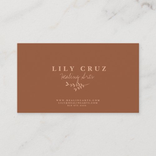 Modern TerraCotta Earth_Tone Personalized Business Card