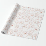 Modern Terracotta Foral Wedding Wrapping Paper<br><div class="desc">Bright Terracotta Floral Wedding Wrapping Paper roll is great for wedding gifts and favors and for holiday gifts. Matching items including Wedding Invitation suite and day-off stationery also available.</div>