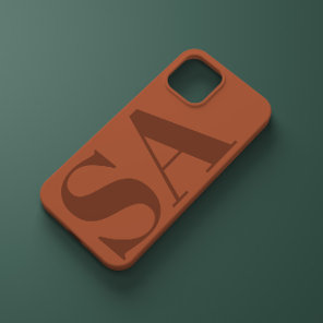 Modern terracotta initial minimal contemporary Cas Case-Mate iPhone 14 Case