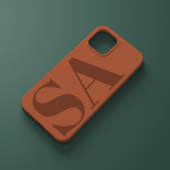 Modern Terracotta Initial Minimal Contemporary Cas Case-mate Iphone 14 Case by COFFEE_AND_PAPER_CO at Zazzle