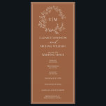 Modern Terracotta Leafy Crest Monogram Wedding Program<br><div class="desc">We're loving this Modern Terracotta Leafy Crest Monogram Wedding Program! Simple, elegant, and oh-so-pretty, it features a hand drawn leafy wreath encircling a modern wedding monogram. It is personalized in elegant typography, and accented with hand-lettered calligraphy. Finally, it is trimmed in a delicate frame. To make advanced changes, go to...</div>