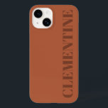 Modern terracotta minimal personalized simple Case-Mate iPhone 14 case<br><div class="desc">Modern terracotta rust personalised minimal contemporary phone case design.</div>
