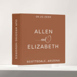 Modern Terracotta Personalized Bride and Groom 3 Ring Binder<br><div class="desc">Do you want to keep all of your wedding photos and memories in one place? If so, then this is the perfect product for you! This modern terracotta burnt orange personalized bride and groom wedding album binder will hold all of your photos and memories from your big day. Not only...</div>