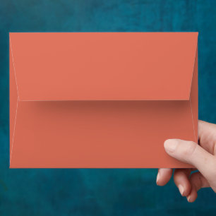 Modern Terracotta Plain Solid Color Envelope