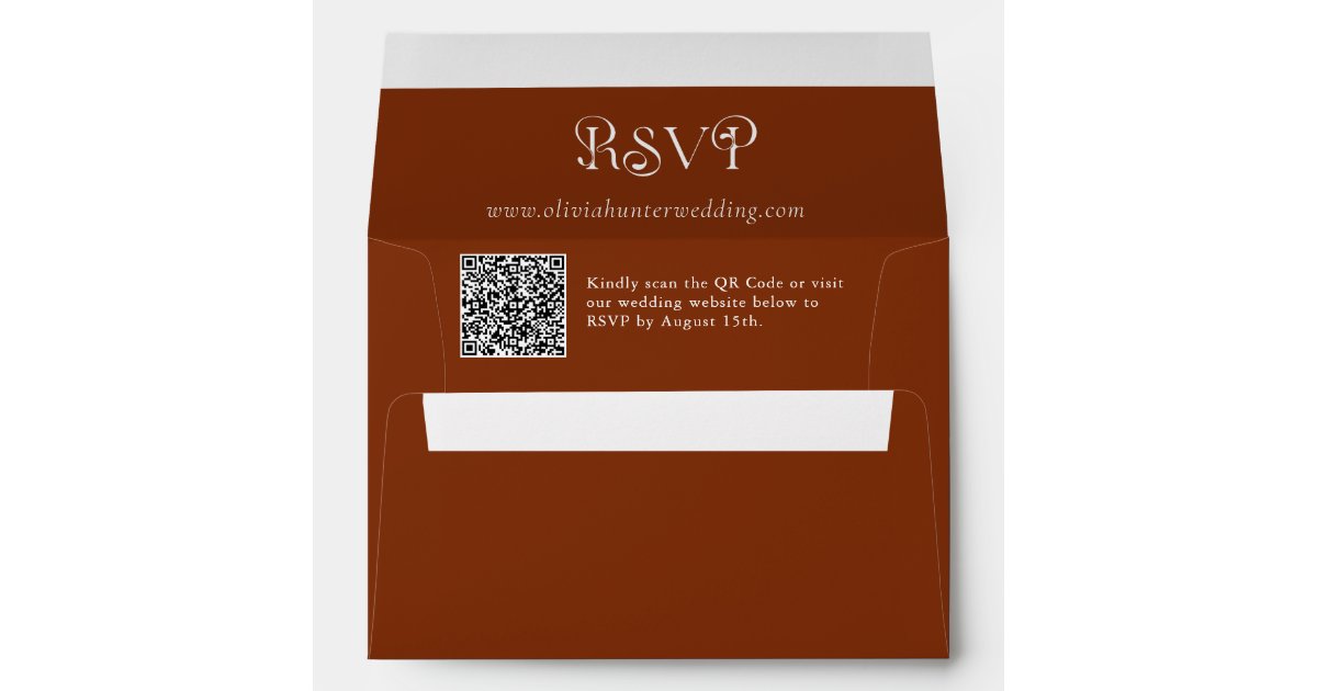 Boho Terracotta Modern A7 5x7 Wedding Invitation