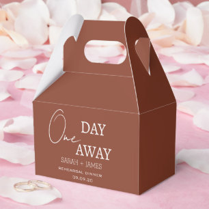 Modern Terracotta Rehearsal Dinner Wedding Party Favor Boxes