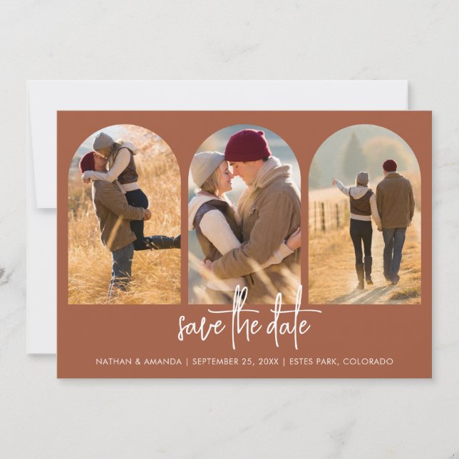 Modern Terracotta Save The Date (Front)