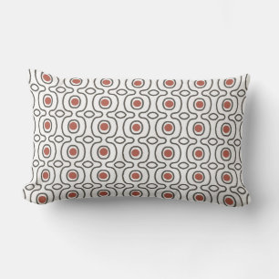 Modern Terracotta Simple Pattern Geometric Lumbar Pillow