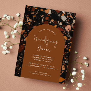 Modern Terracotta Terrazzo Friendsgiving Invitation