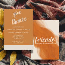 Modern Terracotta Watercolor Friendsgiving