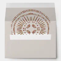 Terra Cotta Watercolor A7 5x7 Wedding Invitation Envelope