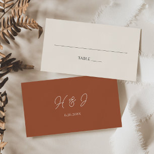 Modern Terracotta Wedding Place Card
