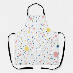 Modern Terrazzo Confetti Dots Pattern Pastel  Apron