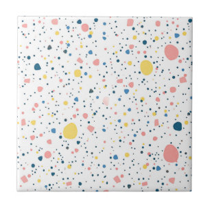 Modern Terrazzo Confetti Dots Pattern Pastel Ceramic Tile