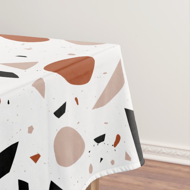 Modern Terrazzo Geometric Abstract Boho Tablecloth (In Situ)