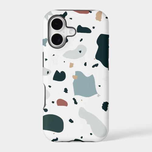Modern Terrazzo Pattern – Abstract Mid Century Sea iPhone 17 Case