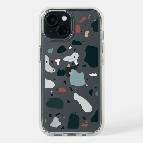 Modern Terrazzo Pattern – Abstract Mid Century Sea iPhone 15 Case