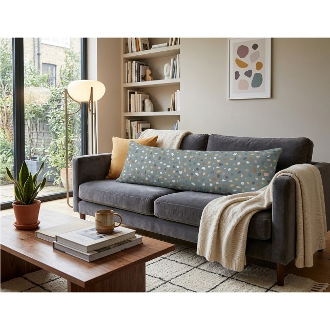 Modern Terrazzo Pattern Soft Neutral Body Pillow (Creator Uploaded)